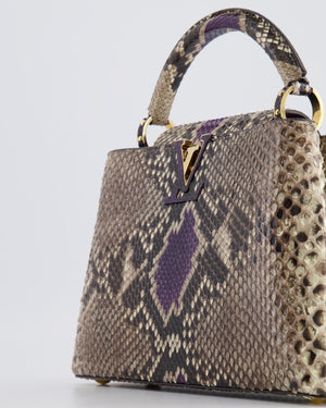 Louis Vuitton Purple Leather and Python Capucines BB Bag Louis Vuitton