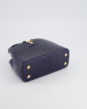 Louis Vuitton Capucines Mini Amethyst Shiny Croc PHW - As New - Lilac Blue  London