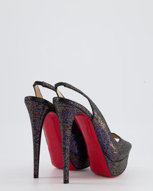 Degrastrass glitter heels Christian Louboutin Black size 38.5 EU in Glitter  - 14477802