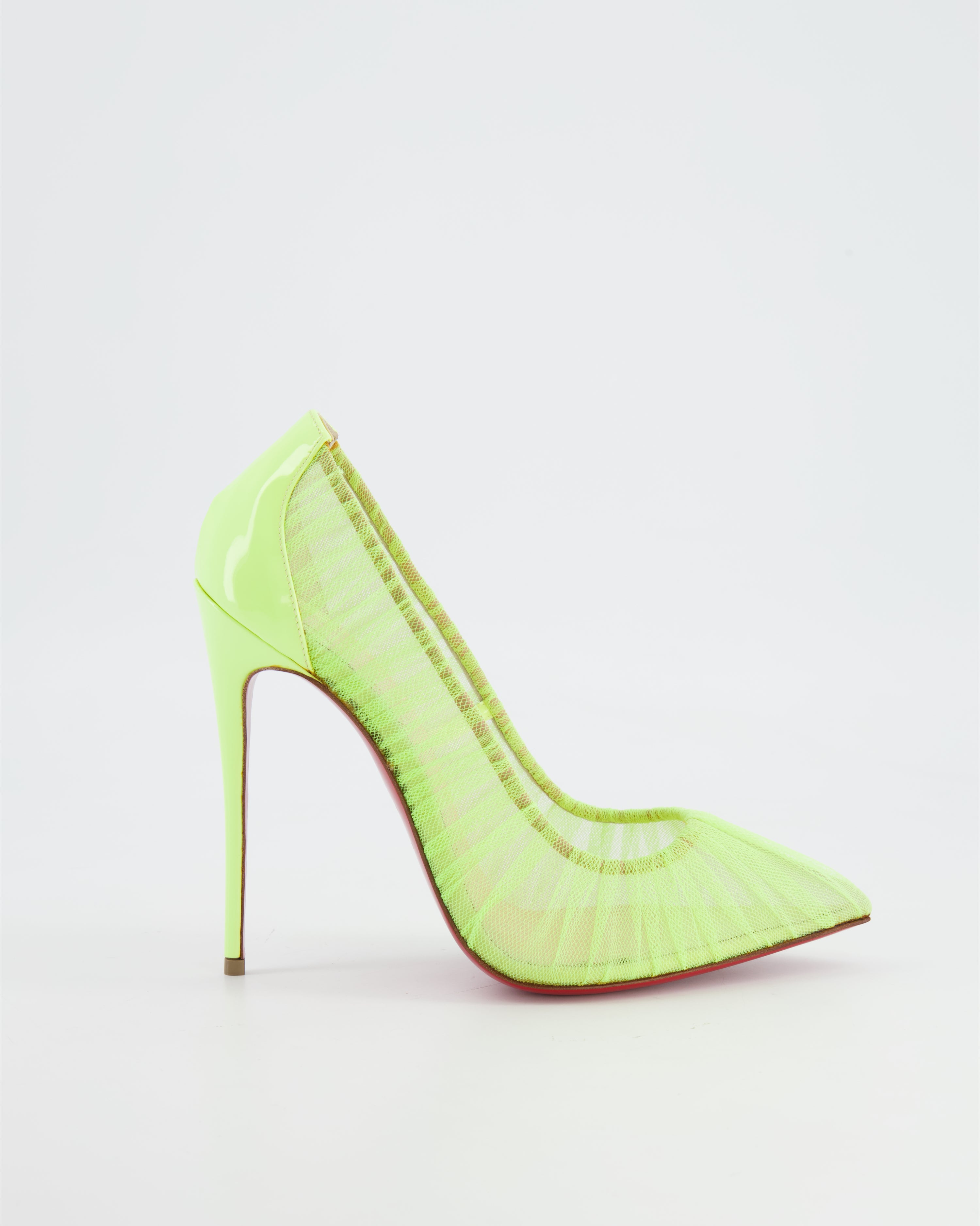 Christian louboutin green store heels