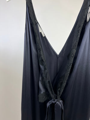 Stella McCartney Silk Navy Jumpsuit with Lace Detailing FR 40 (UK 12)